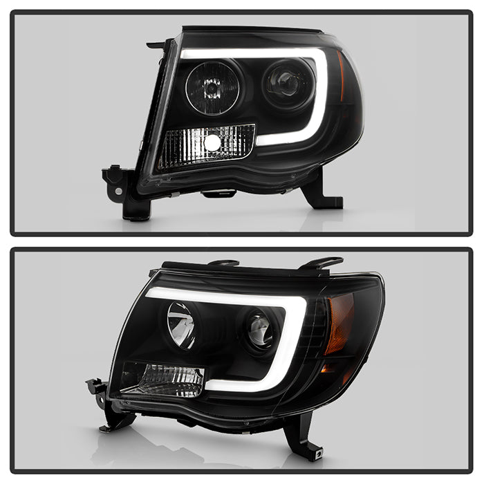 Spyder Toyota Tacoma 05-11 Projector Headlights - Light Bar DRL - Black PRO-YD-TT05V2-LB-BK 5084514