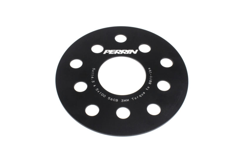 Perrin [15-25 WRX, 05-21 STI, 15-22 Outback, 15-22 Legacy, 19-22 Forester] 3mm Wheel Spacers Black | PSP-WHL-103BK
