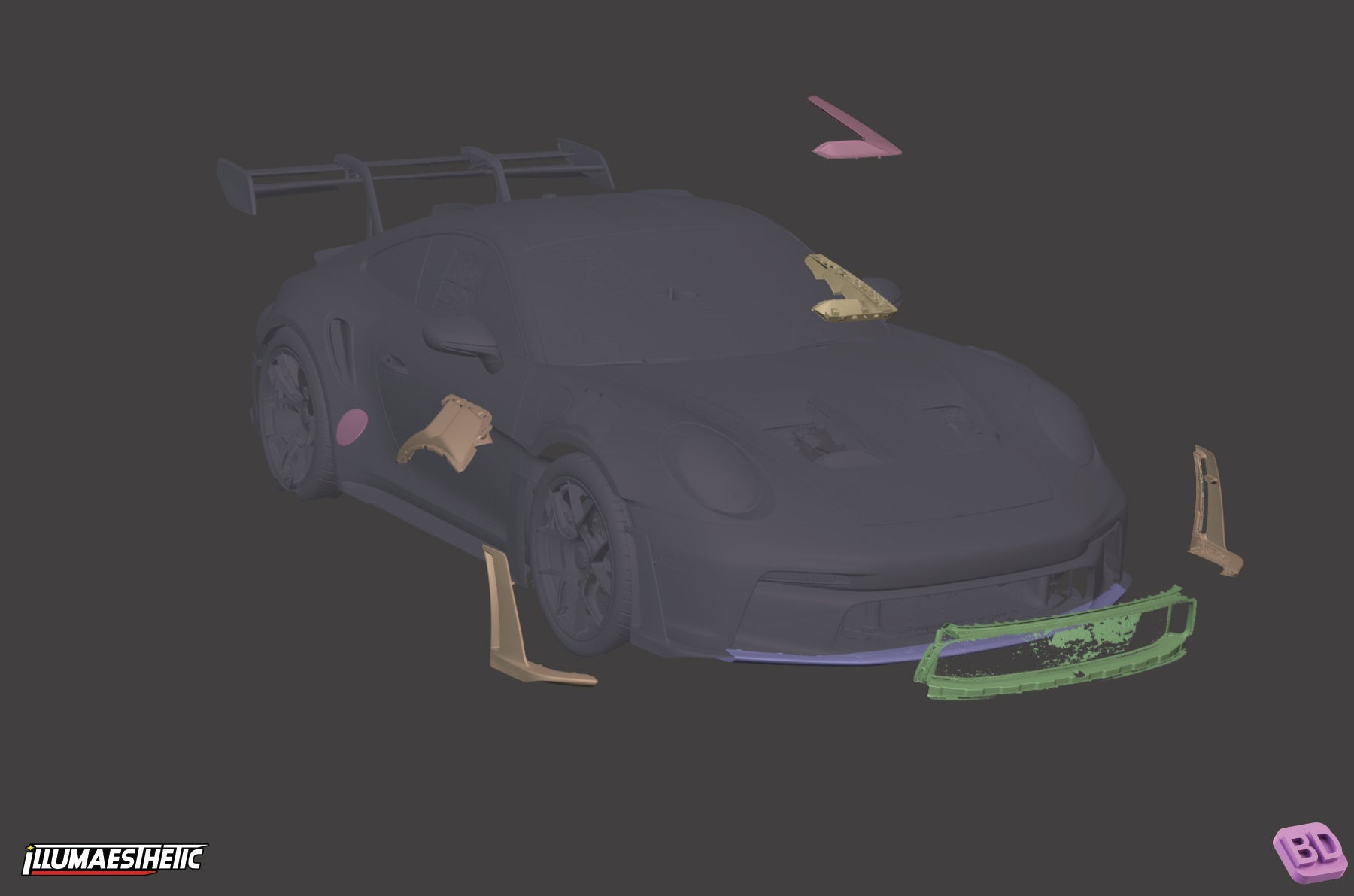 Porsche 911 GT3 RS (992) 3D Scan (2022+)