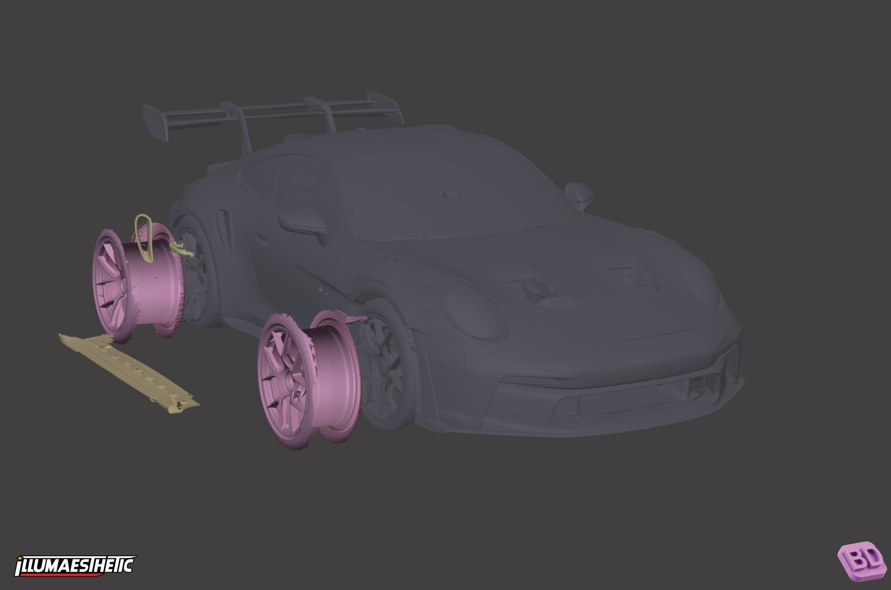 Porsche 911 GT3 RS (992) 3D Scan (2022+)