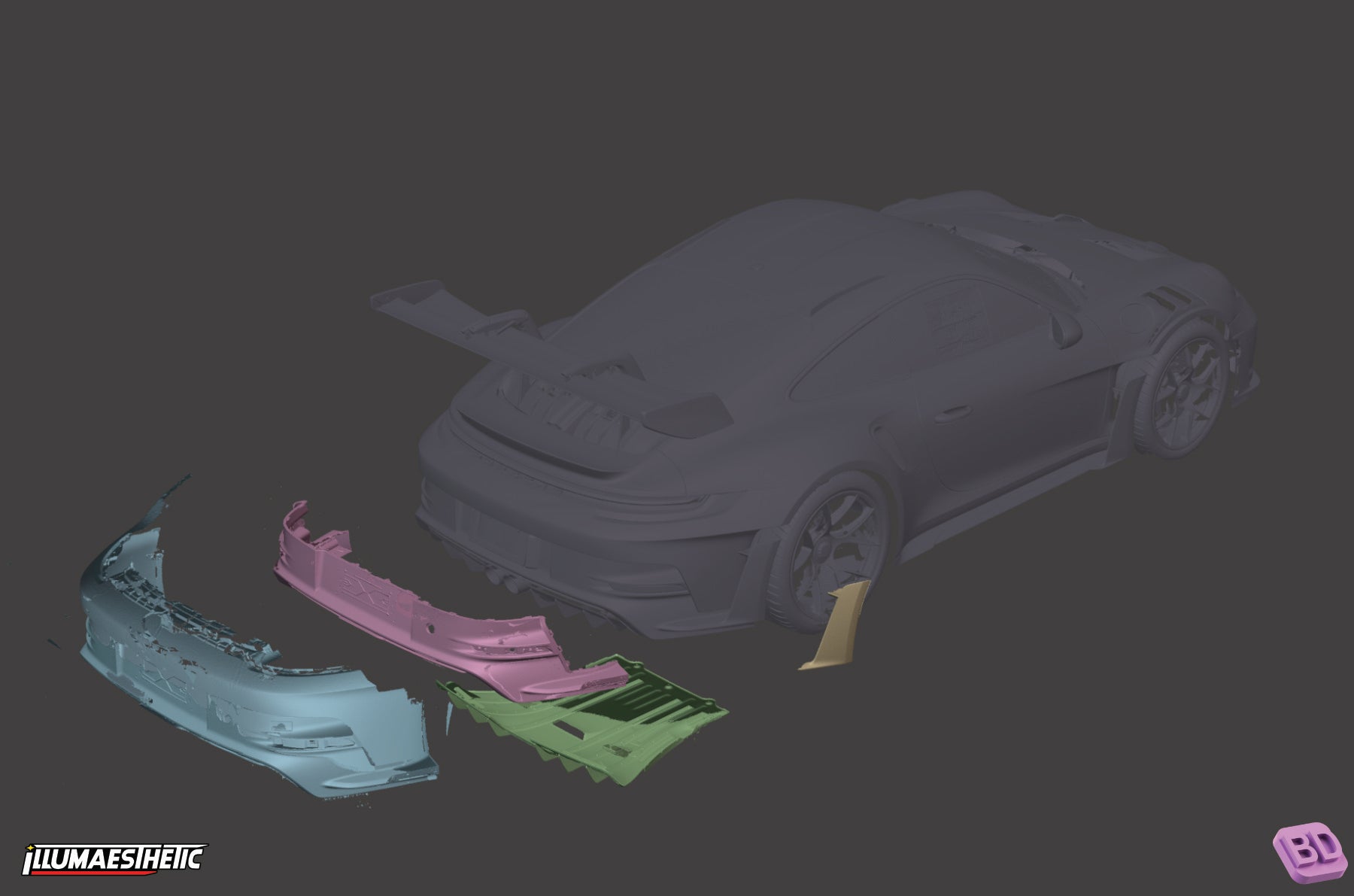 Porsche 911 GT3 RS (992) 3D Scan (2022+)