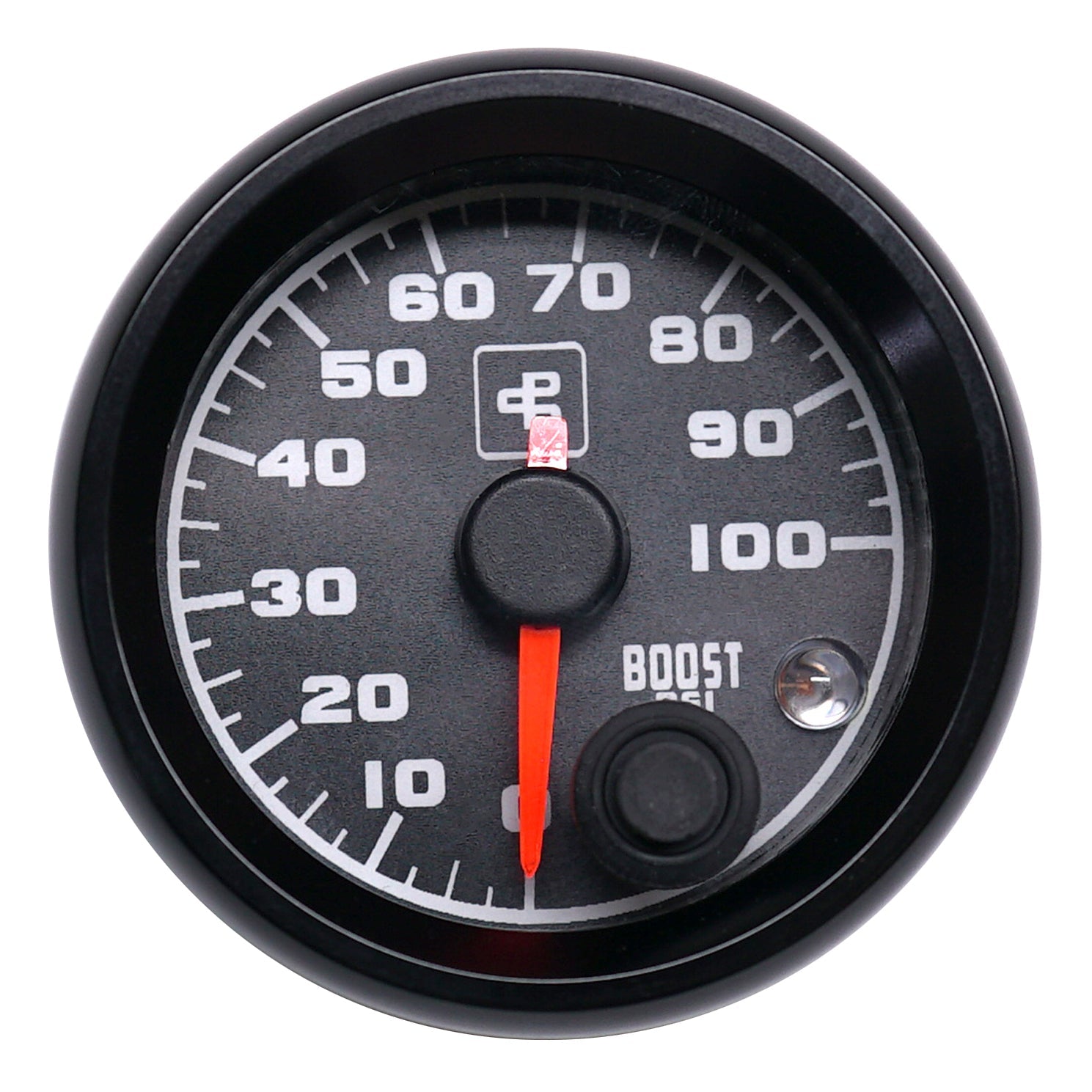 Power Driven Black 2-1/16" 100 psi Boost Gauge with Warning