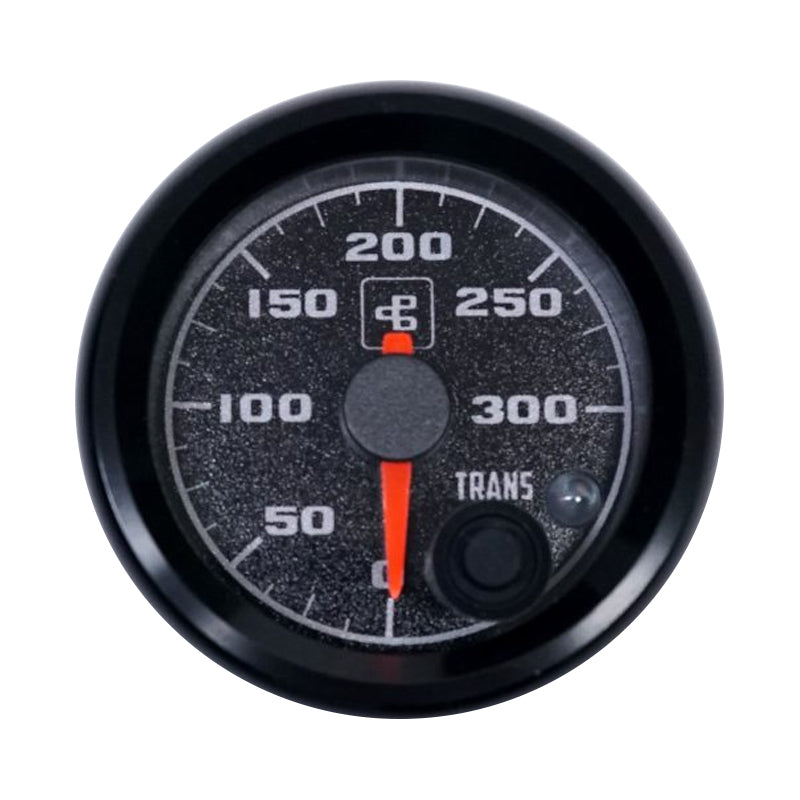 Power Driven Black 2-1/16" 300 psi Transmission Line Pressure Gauge with Warning Light