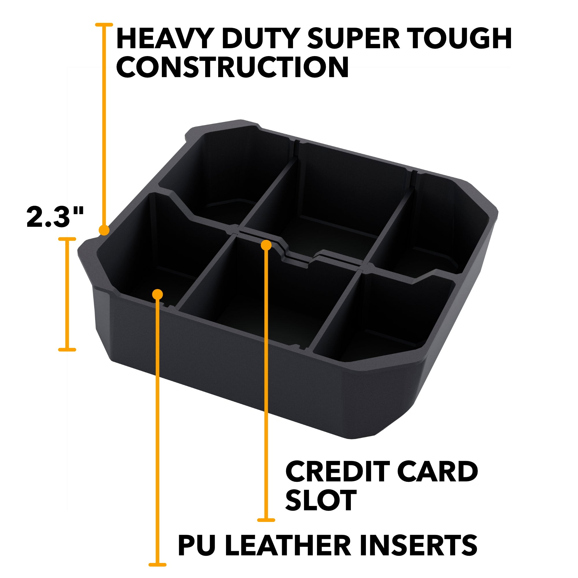 Armrest Organizer | Tesla Cybertruck - Center Console Storage Insert