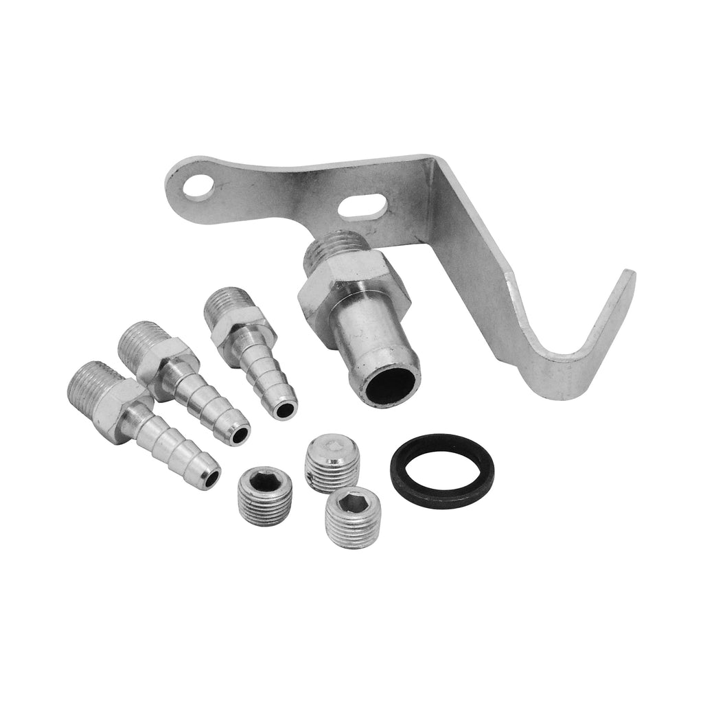 Cast Aluminum Intake Manifold for transverse VW/AUDI 1.8T with 8 injectors Fuel Rail Kit (left side OEM throttle) -  Black - PRE SALE