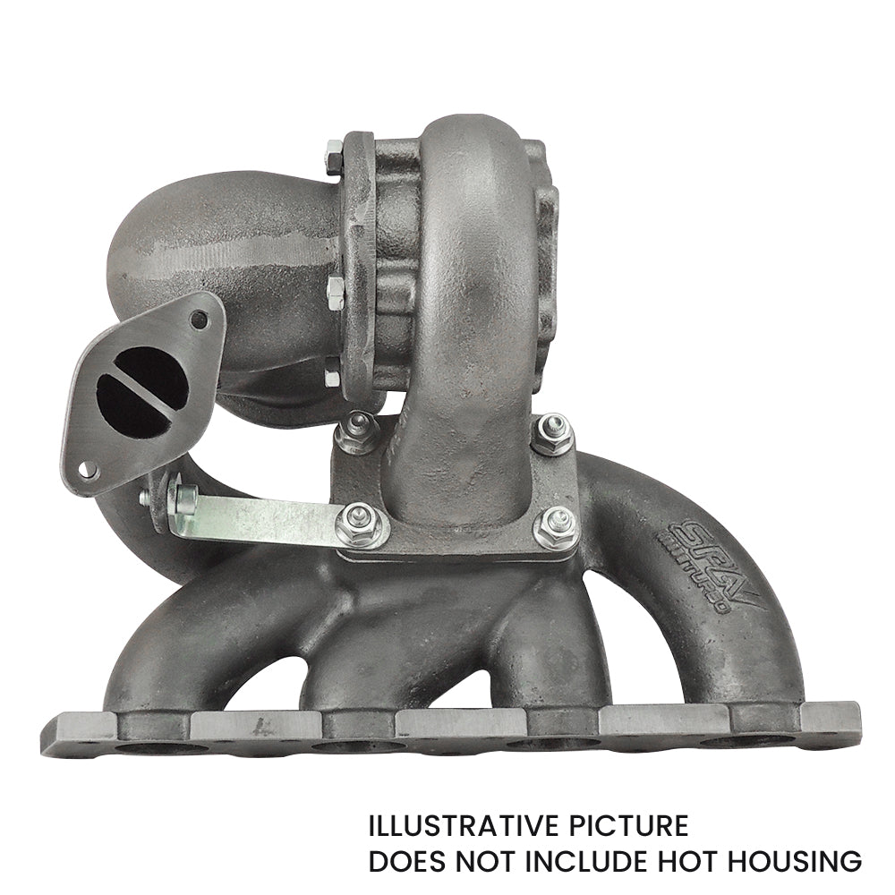 VW MKIV GTI T3 Twin Scroll Top Mount Turbo Manifold V-Band - EVOLUTION