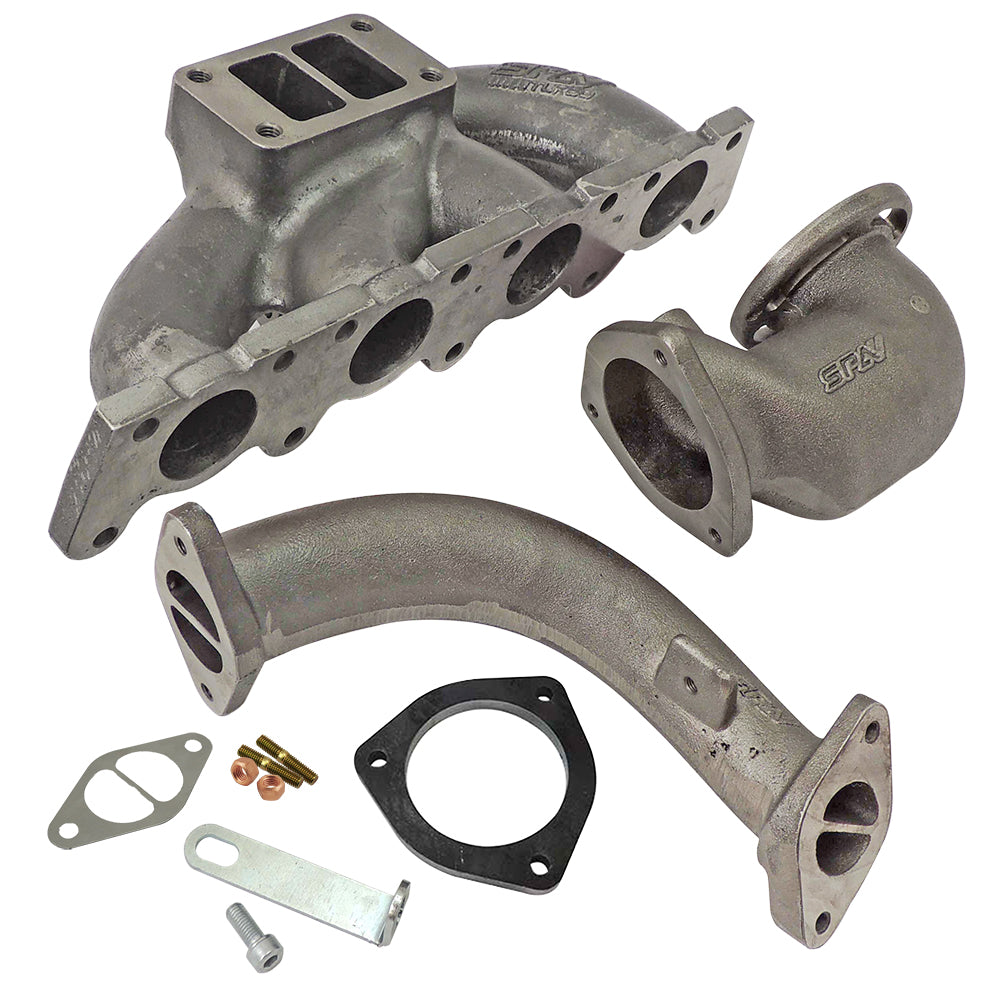 VW MKIV GTI T3 Twin Scroll Top Mount Turbo Manifold - EVOLUTION