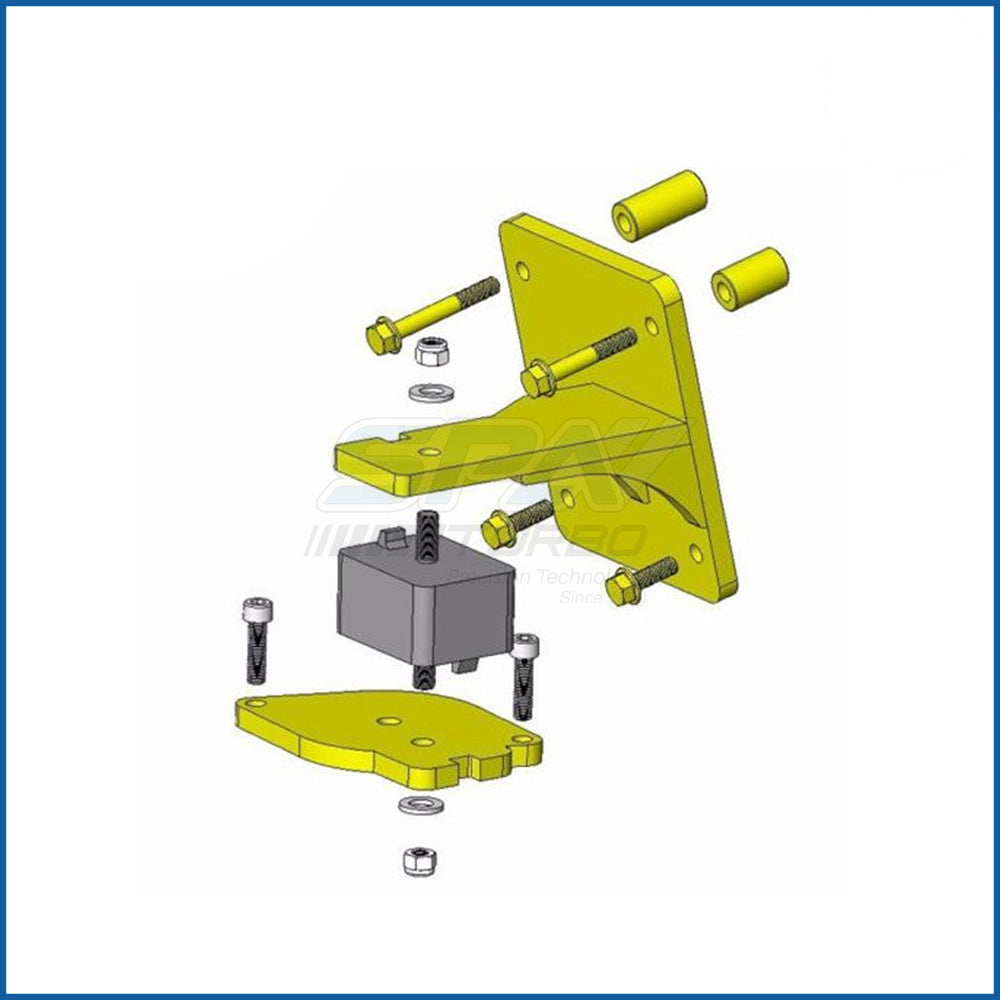 VW MKIII / B3 / B4 rear engine mount for bottom mount SPA Turbo manifolds