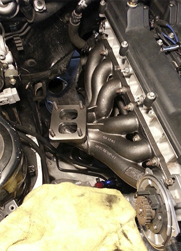 Toyota Supra Soarer Lexus IS300 GS 2JZ-GE T4 Twin Scroll Flow Top Mount Turbo Manifold - 44/45mm Vband Wastegate Flange