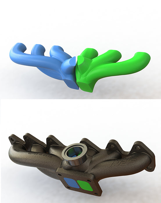 Toyota / Lexus 2JZ-GTE T4 High Performance Twin Scroll Turbo Manifold + COMETIC MLS EXHAUST MANIFOLD GASKET