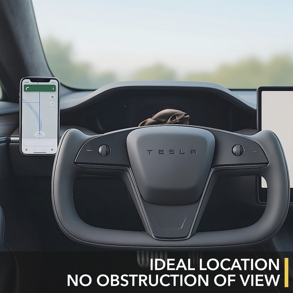 Dashboard Phone Mount | Magnetic or Clamp for Tesla Model S & Model X Refresh