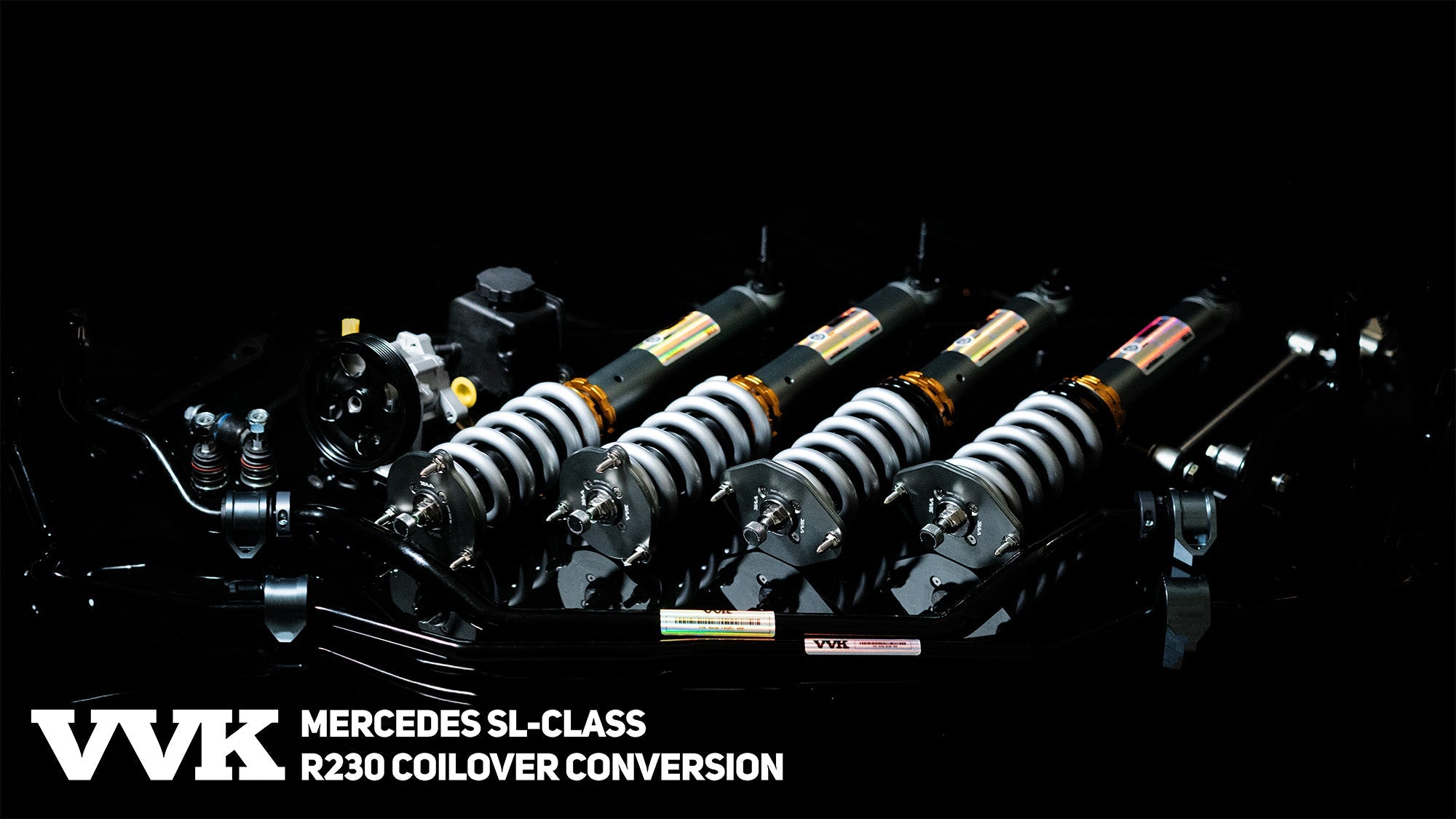 Mercedes SL63 AMG R230 Coilover Conversion Kit with Adjustable Sway Bars and Power Steering