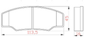 Yellow Speed Racing Competition Compound Rear Brake Pads