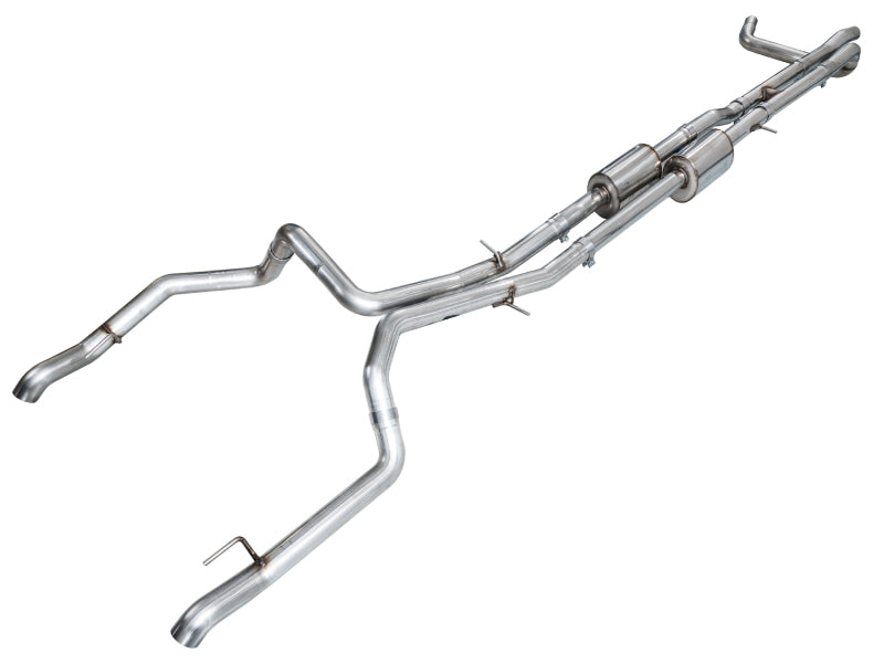 AWE Tuning AWE 4th Gen GM 1500 6.2L Catback Split Rear Exit (w/ Bumper Cutouts) - OE Tips 3015-31202