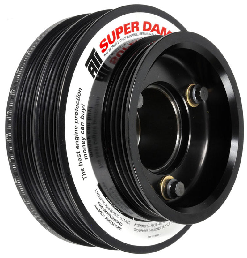ATI Damper - 5.67in - Alum - (2) 4 Grv - Nissan RB26 - R32 Only - 1Pc - w/Power Steering Pulley ATI918599