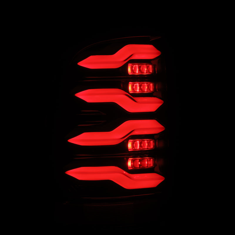 AlphaRex 09-18 Dodge Ram Luxx-Series LED Tail Lights Alpha-Black w/ Activation Light & Seq. Signal 640003