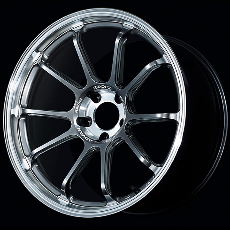 Advan RZ-DF2 19x9.5 / +29 Offset / 5x114.3 / 73mm Bore / Diamond Cut and Hyper Platinum Black YAF9J29EDHPB