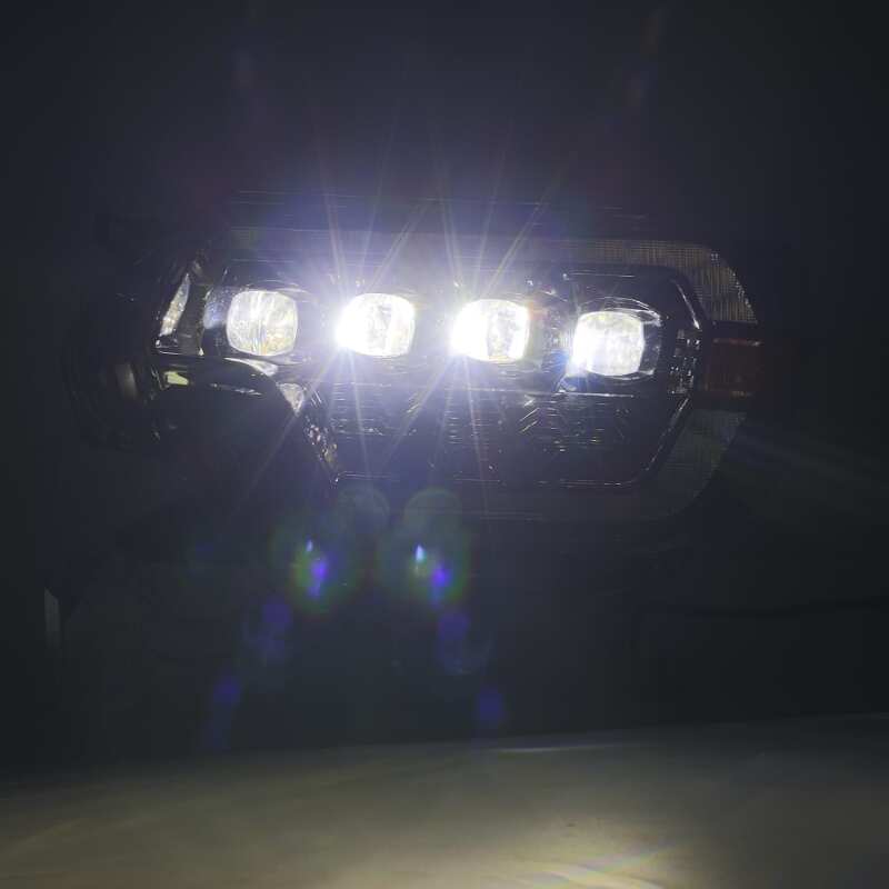 AlphaRex 12-15 Toyota Tacoma NOVA LED Proj Headlights Plank Style Black w/Activ Light/Seq Signal/DRL 880753