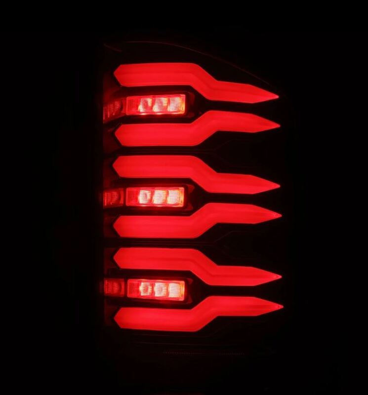 AlphaRex 07-14 Chevrolet Silverado 1500/2500HD/3500HD Luxx-Series LED Tail Lights Black/Red 620000