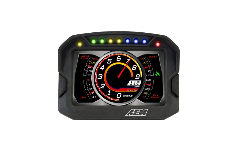AEM CD-5LG Carbon Logging Digital Dash Display w/ Internal 10Hz GPS & Antenna 30-5603