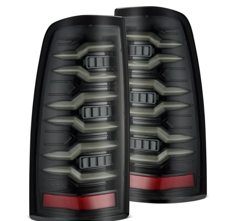 AlphaRex 99-06 Chevrolet Silverado Sierra LUXX-Series LED Tail Lights Alpha-Black 620005