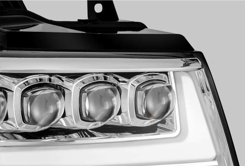 AlphaRex 07-13 Chevy AvalancheáNOVA LED Proj Headlights Plank Style Design Chrome w/Activ Light/DRL 880286