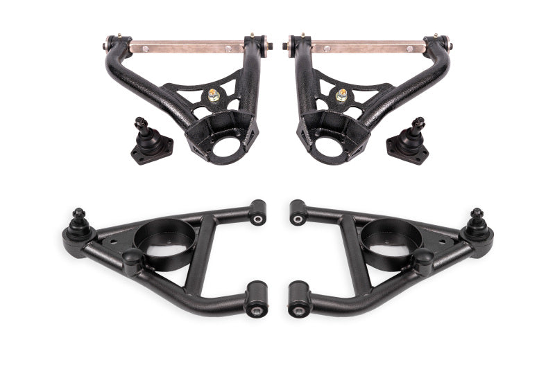 BMR Suspension BMR 67-69 GM F-Body / 68-74 X-Body Non-Adj. Upper & Lower A-Arms (Polyurethane) - Black Hammertone AAK311H