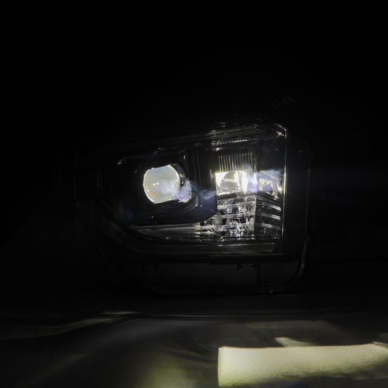 AlphaRex 14-21 Toyota Tundra LUXX-Series LED Proj Headlights Alpha-Blk w/Actv Light & Seq. Sig + DRL 880836
