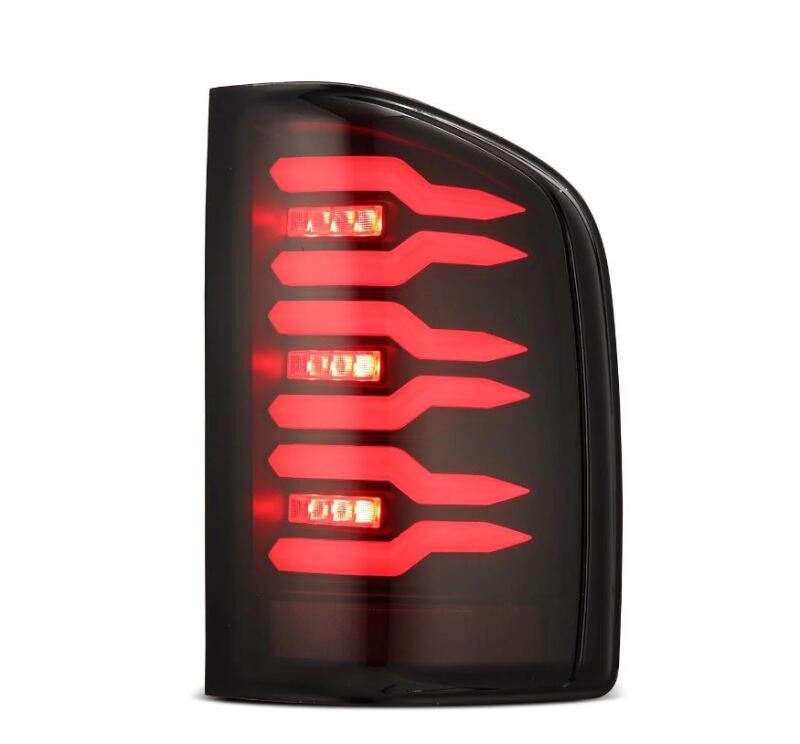 AlphaRex 07-14 Chevrolet Silverado 1500/2500HD/3500HD Luxx-Series LED Tail Lights Blk w/Smoked Lens 620080