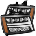 AlphaRex 07-13 Chevy AvalancheáNOVA LED Proj Headlights Plank Style Matte Black w/Activ Light/DRL 880288