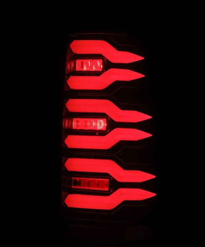 AlphaRex 99-06 Chevrolet Silverado/99-06 GMC Sierra LUXX-Series LED Tail Lights - Black/Red 620007