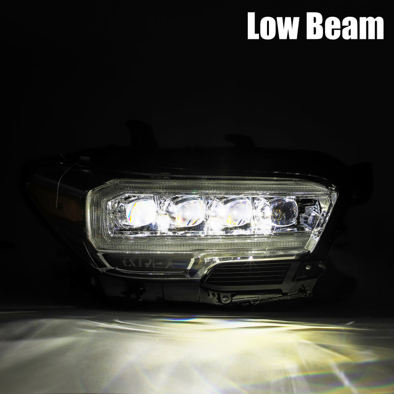 AlphaRex 16-20 Toyota Tacoma NOVA LED Projector Headlights Plank Style Chrome w/Activation Light 880706
