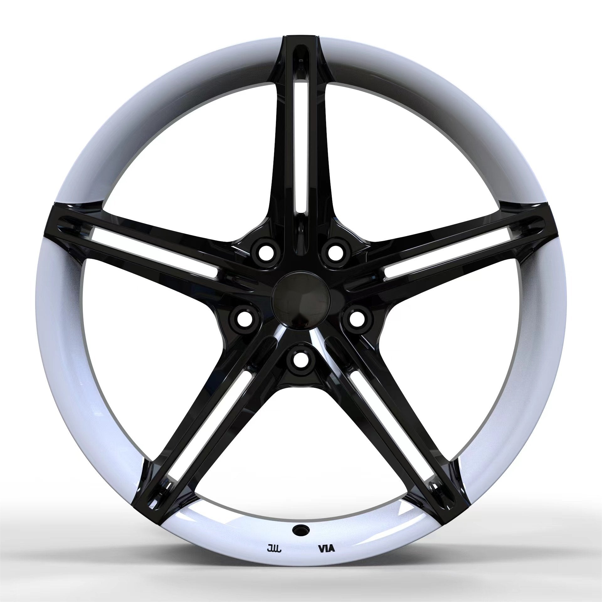Dual-patch color wheels for Tesla Model 3/S/Y/X (custom colors available)