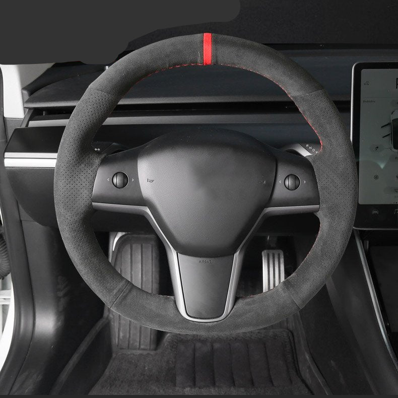 Alcantara Steering Wheel Cover for Tesla Model S / Model X