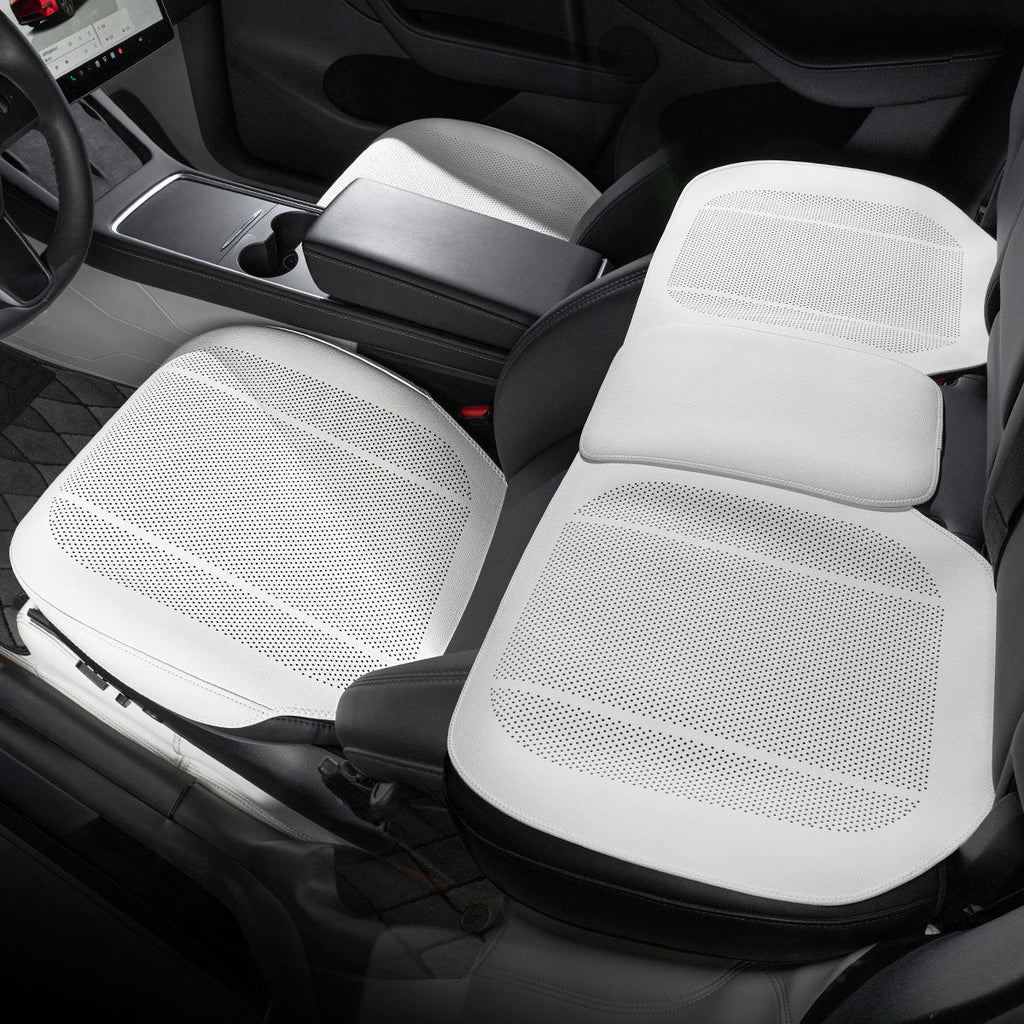 All-Wheather Nappa Leather Car Seat Covers for Tesla Model 3/Y/S/X