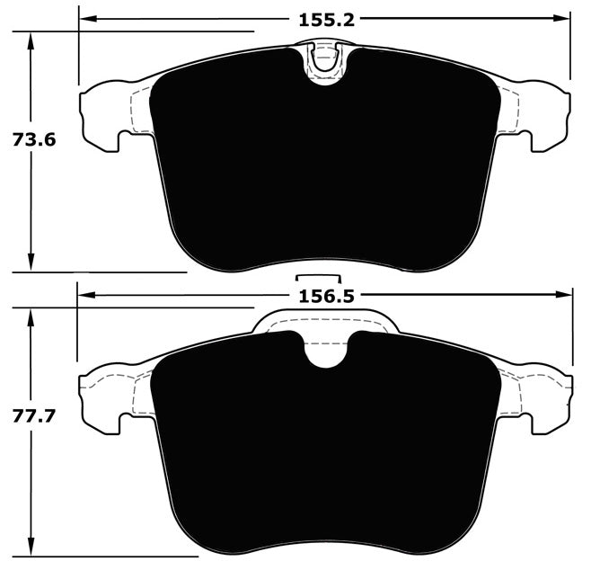 Porterfield Brake Pads for 2006 SAAB 9-3 Aero 2.8L 314mm F/Disc