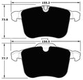 Porterfield Brake Pads for 2006 SAAB 9-3 Aero 2.8L 314mm F/Disc