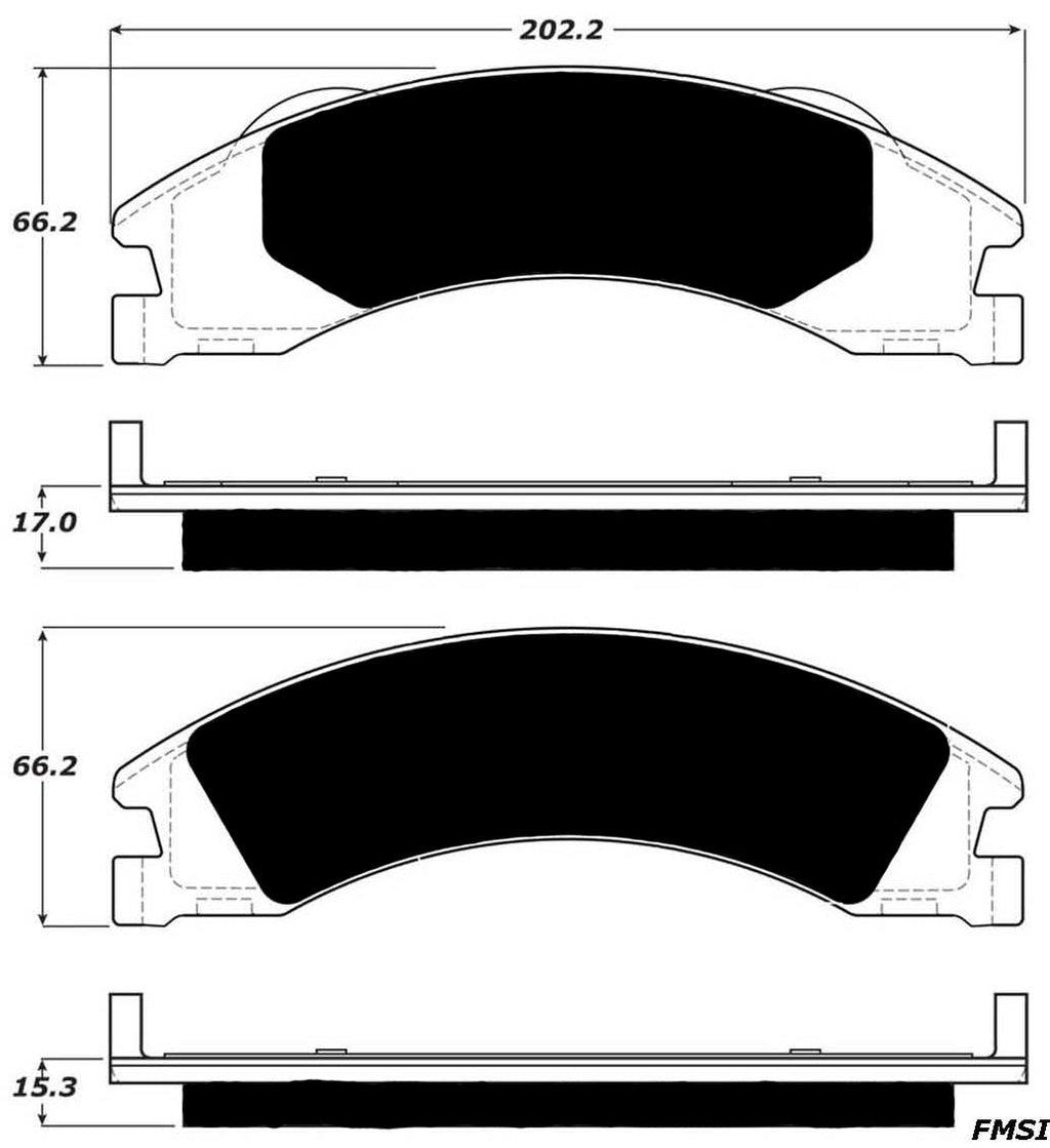Porterfield Brake Pads for 2011 FORD E150, ECONOLINE