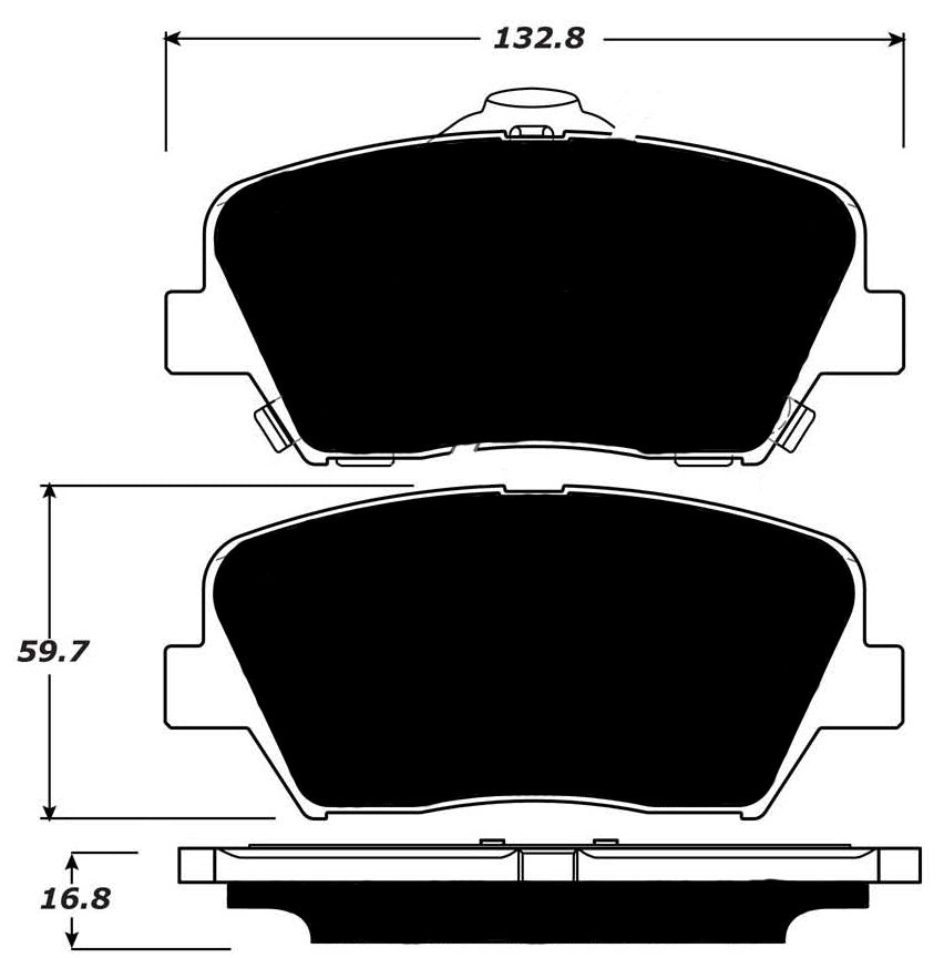 Porterfield Brake Pads for 2016 HYUNDAI AZERA