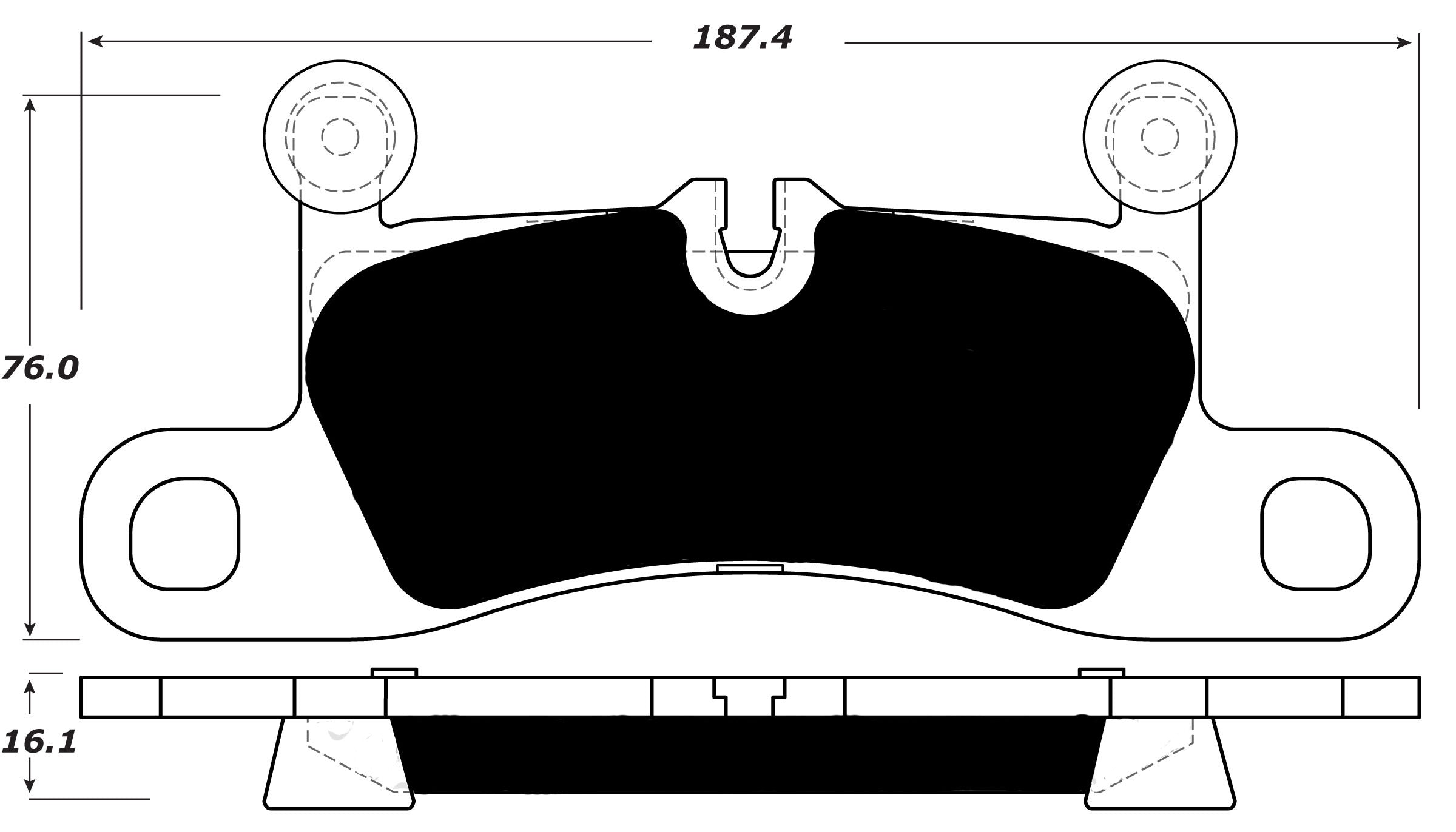 Porterfield Brake Pads for 2013 PORSCHE CAYENNE w/390mm Front Rotor