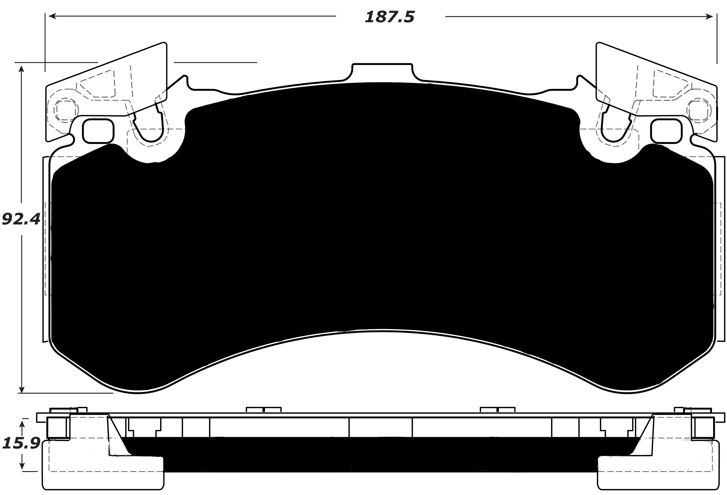 Porterfield Brake Pads for 2016 AUDI S8 - w/Iron Discs