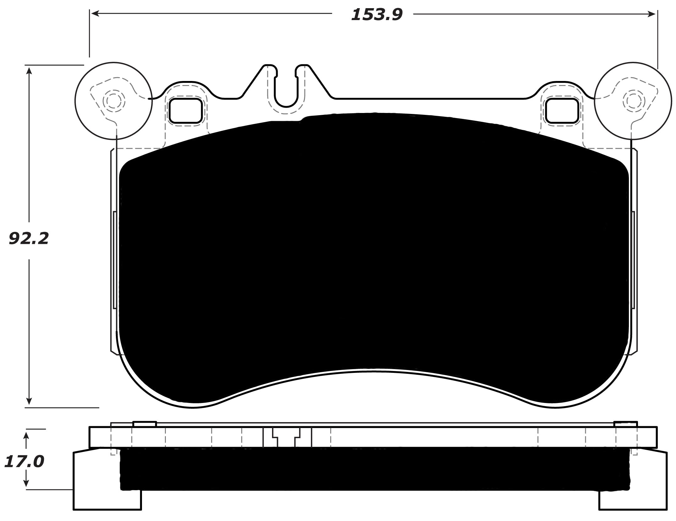 Porterfield Brake Pads for 2013 MERCEDES-BENZ CLS500