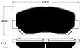 Porterfield Brake Pads for 2013 JEEP CHEROKEE 4 Cyl Single Piston Frt Cal