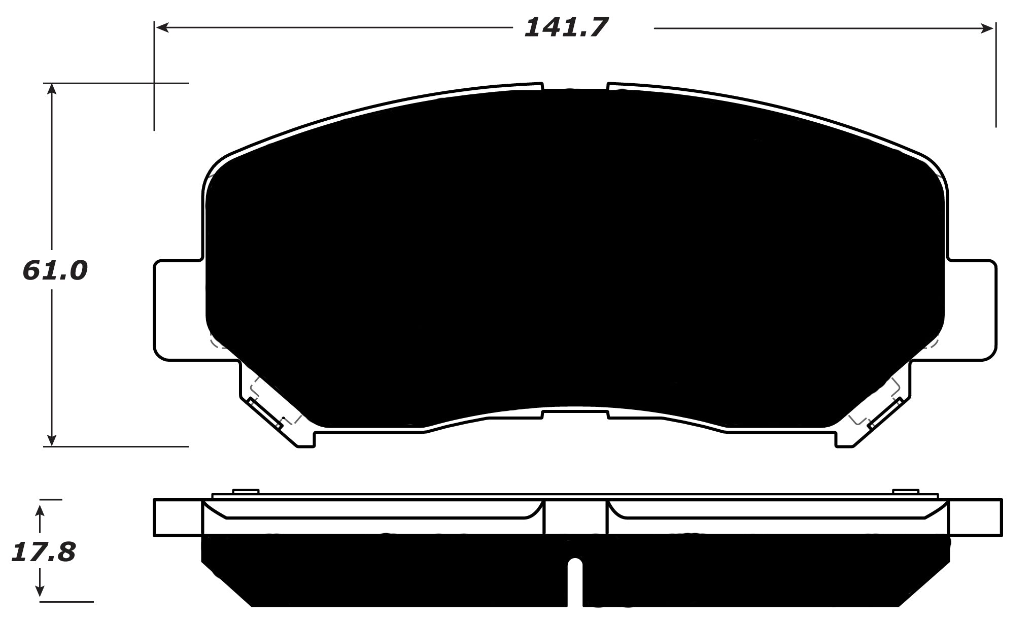 Porterfield Brake Pads for 2013 JEEP CHEROKEE 4 Cyl Single Piston Frt Cal