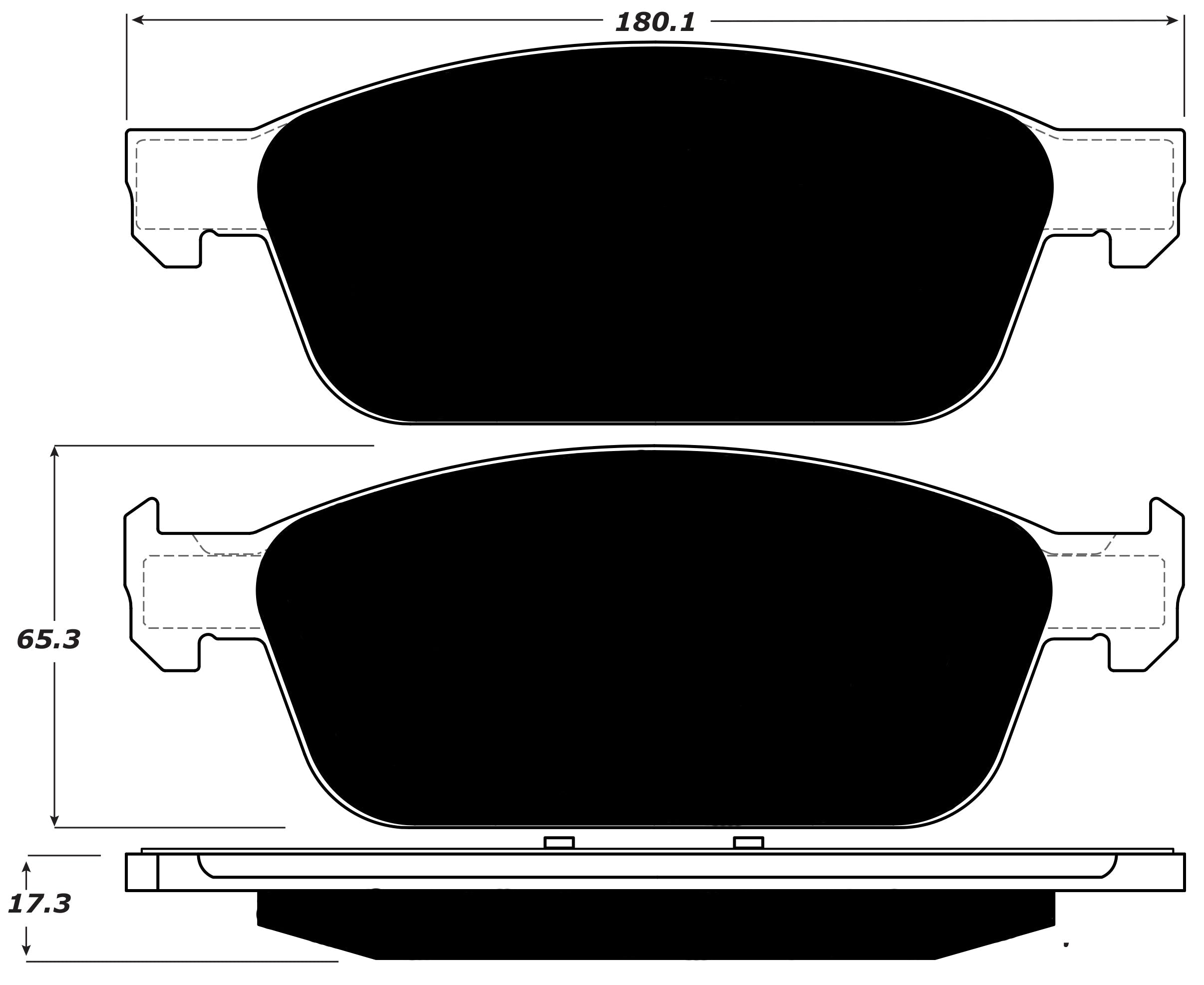 Porterfield Brake Pads for 2017 FORD ESCAPE 1.6L 4WD