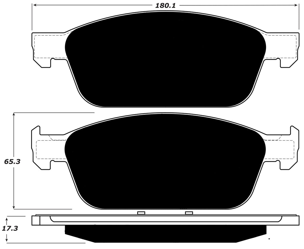 Porterfield Brake Pads for 2017 LINCOLN MKC