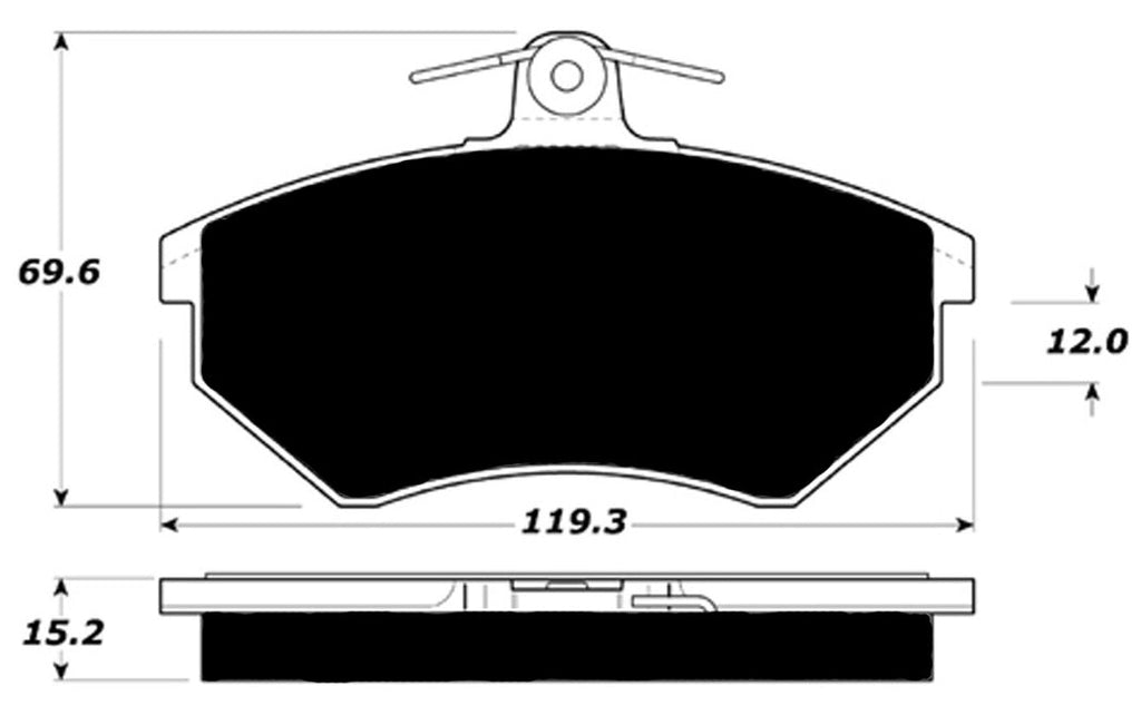 Porterfield Brake Pads for 1993 VOLKSWAGEN JETTA III R/Drum