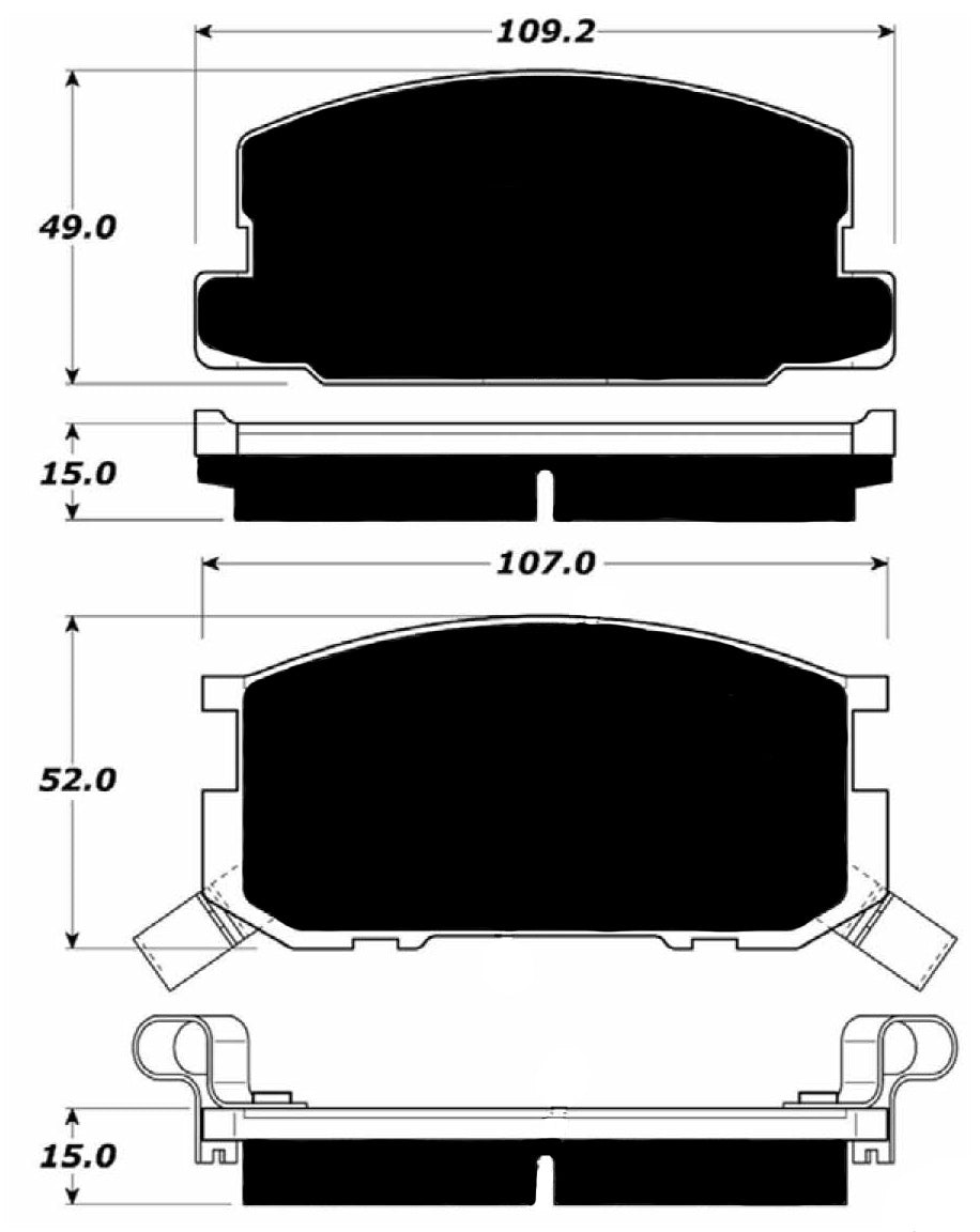 Porterfield Brake Pads for 1985 TOYOTA COROLLA Coupe GTS