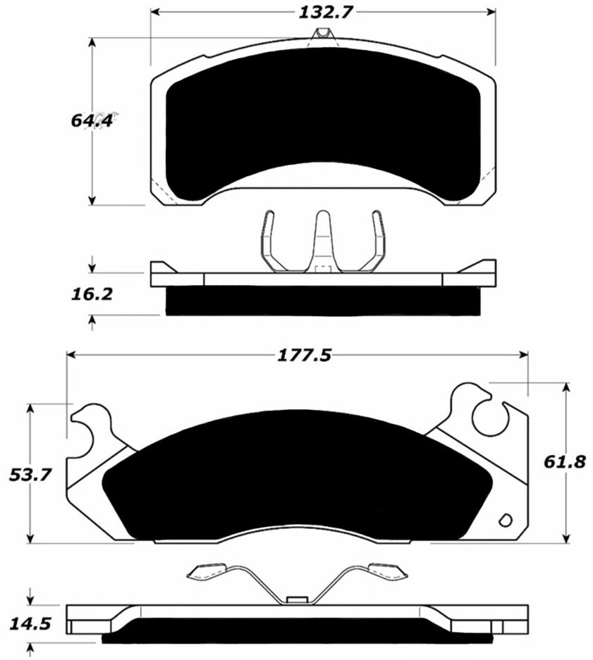 Porterfield Brake Pads for 1993 FORD MUSTANG 4cyl