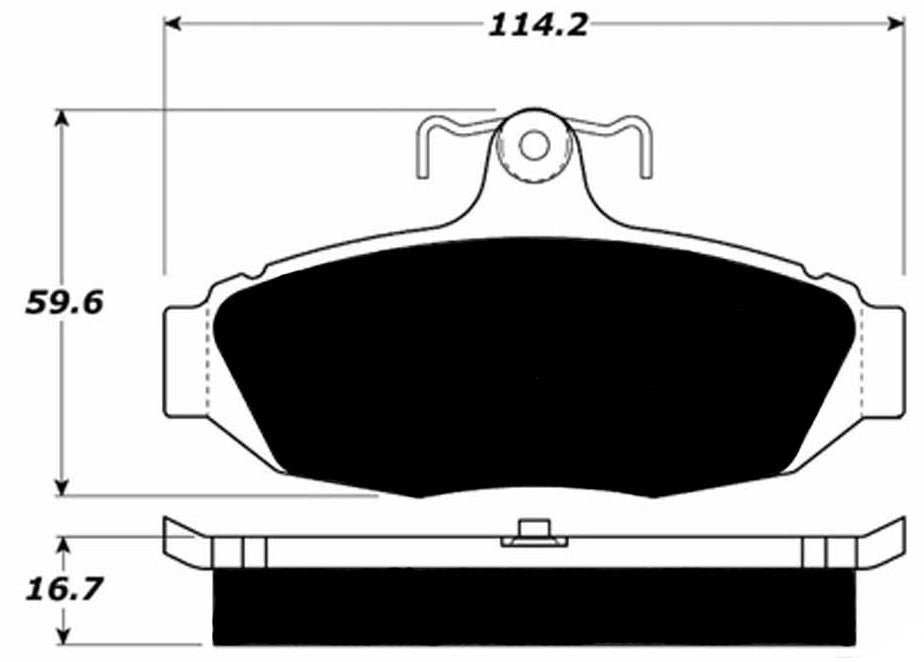 Porterfield Brake Pads for 1991 FORD TAURUS Rear Disc w/phenolic piston